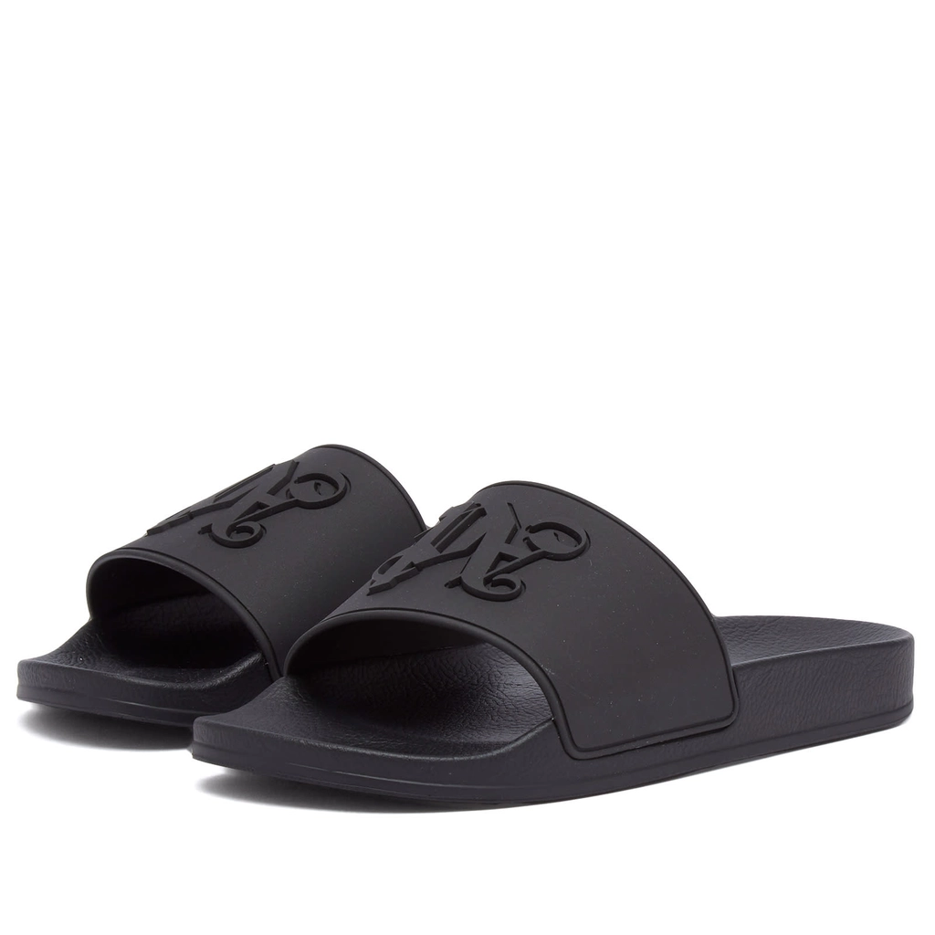 Palm Angels Monogram Pool Slide Black